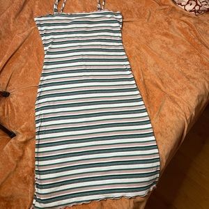 Striped Mini Tight Dress. NEVER WORN!!